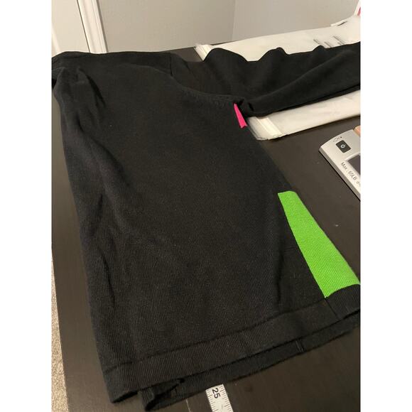 Terazzo Sweater Womens Large Black Colorblock Beaded Kokopelli Cardigan Artsy - Picture 8 of 9